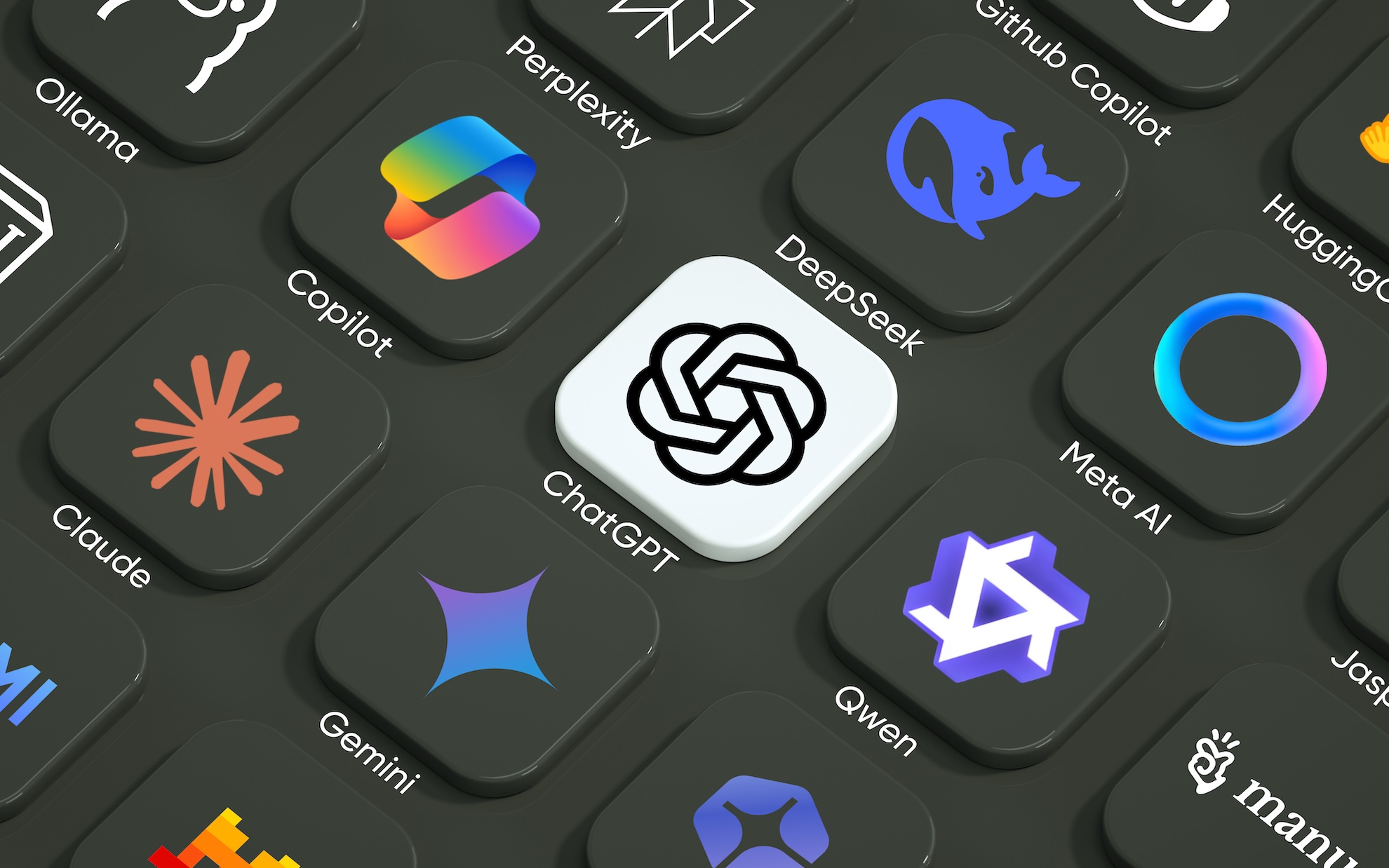 îcones de moteurs d'IA